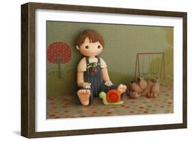 Boy Snips and Snails-null-Framed Photographic Print