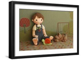 Boy Snips and Snails-null-Framed Photographic Print