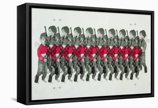 Boy Soldiers, 1996-Laila Shawa-Framed Stretched Canvas