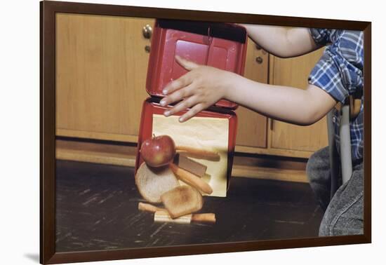 Boy Spilling Lunchbox Contents-William P. Gottlieb-Framed Photographic Print