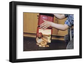 Boy Spilling Lunchbox Contents-William P. Gottlieb-Framed Photographic Print