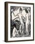 Boy Standing Between Two Girls, 1917-Otto Mueller-Framed Giclee Print