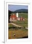 Boy Standing in Field Near Red Barn-William P. Gottlieb-Framed Photographic Print