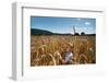 Boy Standing in Field of Wheat-William P. Gottlieb-Framed Photographic Print