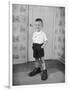 Boy Standing in Oversized Shoes-Philip Gendreau-Framed Photographic Print