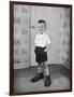 Boy Standing in Oversized Shoes-Philip Gendreau-Framed Photographic Print