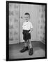 Boy Standing in Oversized Shoes-Philip Gendreau-Framed Photographic Print