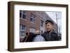 Boy Standing in Schoolyard-William P. Gottlieb-Framed Photographic Print