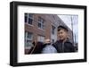 Boy Standing in Schoolyard-William P. Gottlieb-Framed Photographic Print