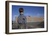 Boy Standing in Schoolyard-William P. Gottlieb-Framed Photographic Print