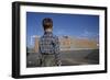 Boy Standing in Schoolyard-William P. Gottlieb-Framed Photographic Print