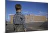 Boy Standing in Schoolyard-William P. Gottlieb-Mounted Photographic Print