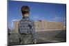 Boy Standing in Schoolyard-William P. Gottlieb-Mounted Photographic Print