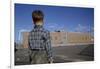 Boy Standing in Schoolyard-William P. Gottlieb-Framed Photographic Print