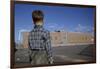 Boy Standing in Schoolyard-William P. Gottlieb-Framed Photographic Print
