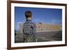 Boy Standing in Schoolyard-William P. Gottlieb-Framed Photographic Print