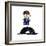 Boy Standing on a Tire-null-Framed Giclee Print