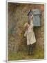 Boy Stretches to Post a Letter in the Box at Bowler's Green Surrey-Helen Allingham-Mounted Art Print
