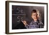 Boy Subtracting on a Blackboard-William P. Gottlieb-Framed Photographic Print