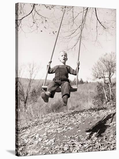 Boy Swinging-Philip Gendreau-Stretched Canvas