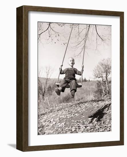 Boy Swinging-Philip Gendreau-Framed Photographic Print