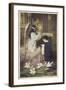 Boy Taking First Communion, Attended to by Guardian Angel (Coloured Photo)-null-Framed Giclee Print