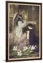 Boy Taking First Communion, Attended to by Guardian Angel (Coloured Photo)-null-Framed Giclee Print