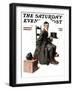 "Boy Taking His Self-Portrait" Saturday Evening Post Cover, April 18,1925-Norman Rockwell-Framed Giclee Print