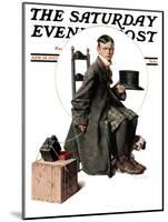 "Boy Taking His Self-Portrait" Saturday Evening Post Cover, April 18,1925-Norman Rockwell-Mounted Giclee Print