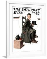 "Boy Taking His Self-Portrait" Saturday Evening Post Cover, April 18,1925-Norman Rockwell-Framed Giclee Print