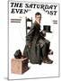 "Boy Taking His Self-Portrait" Saturday Evening Post Cover, April 18,1925-Norman Rockwell-Mounted Giclee Print