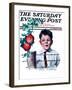 "Boy Tempted by Apples," Saturday Evening Post Cover, October 4, 1924-Clarence William Anderson-Framed Giclee Print