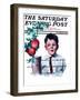 "Boy Tempted by Apples," Saturday Evening Post Cover, October 4, 1924-Clarence William Anderson-Framed Giclee Print