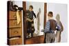 Boy Trying on Cowboy Duds-William P. Gottlieb-Stretched Canvas