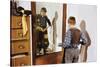 Boy Trying on Cowboy Duds-William P. Gottlieb-Stretched Canvas