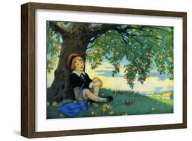 Boy under an Apple Tree-Jesse Willcox Smith-Framed Art Print