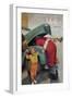 Boy Upset to See Santa Mechanic under Car Hood-null-Framed Art Print