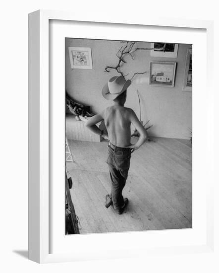 Boy Viewing Local Art Exhibit-Grey Villet-Framed Photographic Print