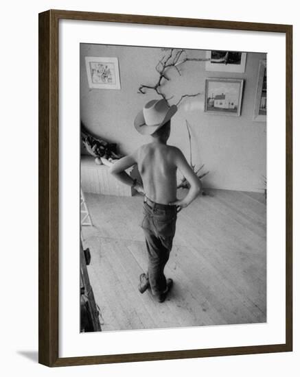 Boy Viewing Local Art Exhibit-Grey Villet-Framed Photographic Print