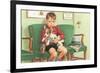 Boy Waiting at Vet's-null-Framed Premium Giclee Print