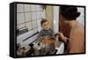 Boy Waiting for a Hot Dog-William P. Gottlieb-Framed Stretched Canvas