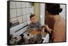 Boy Waiting for a Hot Dog-William P. Gottlieb-Framed Stretched Canvas