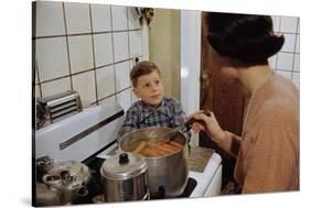 Boy Waiting for a Hot Dog-William P. Gottlieb-Stretched Canvas