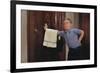 Boy Waiting to Enter Bathroom-William P. Gottlieb-Framed Photographic Print