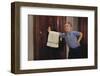 Boy Waiting to Enter Bathroom-William P. Gottlieb-Framed Photographic Print