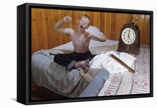 Boy Waking Up-William P. Gottlieb-Framed Stretched Canvas