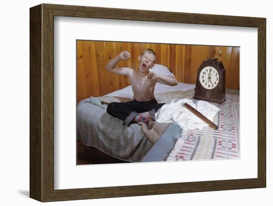 Boy Waking Up-William P. Gottlieb-Framed Photographic Print