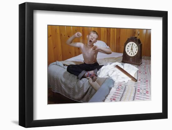 Boy Waking Up-William P. Gottlieb-Framed Photographic Print