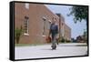 Boy Walking to School-William P. Gottlieb-Framed Stretched Canvas