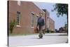 Boy Walking to School-William P. Gottlieb-Stretched Canvas